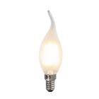 Dimmable E14 LED tip candle, 3w, white glass, 2700k