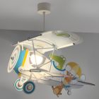 Multicoloured children's pendant light plastic, Crocodile plane