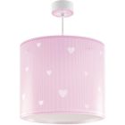 Pink kids pendant light plastic, Hearts