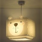 Grey kids pendant light plastic, Bear