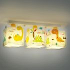 Multicoloured kid's ceiling spotlight plastic, Dino