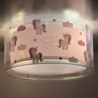 Pink children's ceiling light plastic, Unicorn