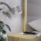 White modern wall spotlight steel, Conradus, IP44