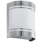 Silver modern outdoor light glass, Aartje, IP44