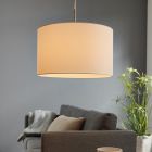 White modern pendant light fabric, Abano