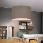 Taupe modern pendant light fabric, Abano