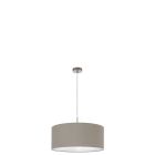 Taupe modern pendant light fabric, Abano
