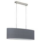 Grey modern pendant light fabric, Abano