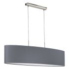 Grey modern pendant light fabric, Abano