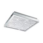 Chrome design ceiling light glass, Aarnoud, 16W, 4000K LED