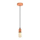 Copper vintage pendant light metal, Christel