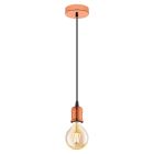 Copper vintage pendant light metal, Christel