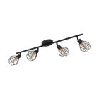 Black industrial ceiling spotlight steel, Zinedine