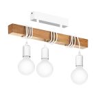 Wood flush ceiling light white, Anton