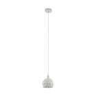 White modern pendant light steel, Silva