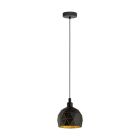 Black modern pendant light steel, Silva