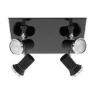 Chrome modern ceiling spotlight steel, Jasmijn, IP44