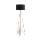 Copper design floor lamp metal, Viola, with switch