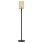Black modern floor lamp steel, Ritesh, with switch