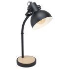 Wood table lamp brown, Elmira, with switch