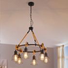 Black industrial pendant light steel, Simeon