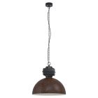 Brown industrial pendant light steel, Silja