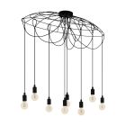 Black industrial pendant light steel, Katinka