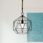 Black industrial pendant light metal, Nicki