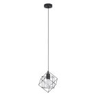 Black industrial pendant light steel, Aemilius