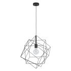 Black industrial pendant light steel, Aemilius