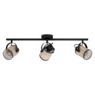 Black rustic ceiling spotlight steel, Tjesse