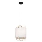 White retro pendant light fabric, Rocco