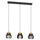 Black retro pendant light aluminium, Redouan
