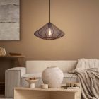 Black industrial pendant light steel, Agnese