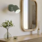 Green vintage wall light steel, Tjitte