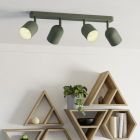 Green vintage ceiling light steel, Tjitte