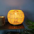 Paper table lamp brown, Serhan, with switch