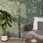 Brown vintage floor lamp steel, Tjitte, with switch