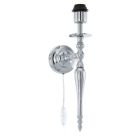 Nickel design wall light without shade aluminium, Mason, with switch