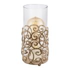 Brown vintage table lamp steel, Salvator, with switch