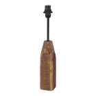 Wood table lamp without shade brown, Noah, with switch