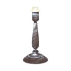 Brown rustic table lamp without shade metal, Noah, with switch