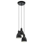 Black industrial pendant light metal, Lavinio