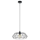 Black industrial pendant light metal, Acri