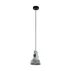 Grey industrial pendant light steel, Angelina
