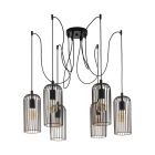 Black industrial pendant light steel, Silje