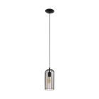 Black industrial pendant light steel, Silje