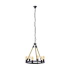 Black retro pendant light metal, Admir