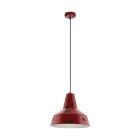 Red retro pendant light metal, Praia