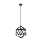 Black industrial dining table hanging lamp metal, Agnita